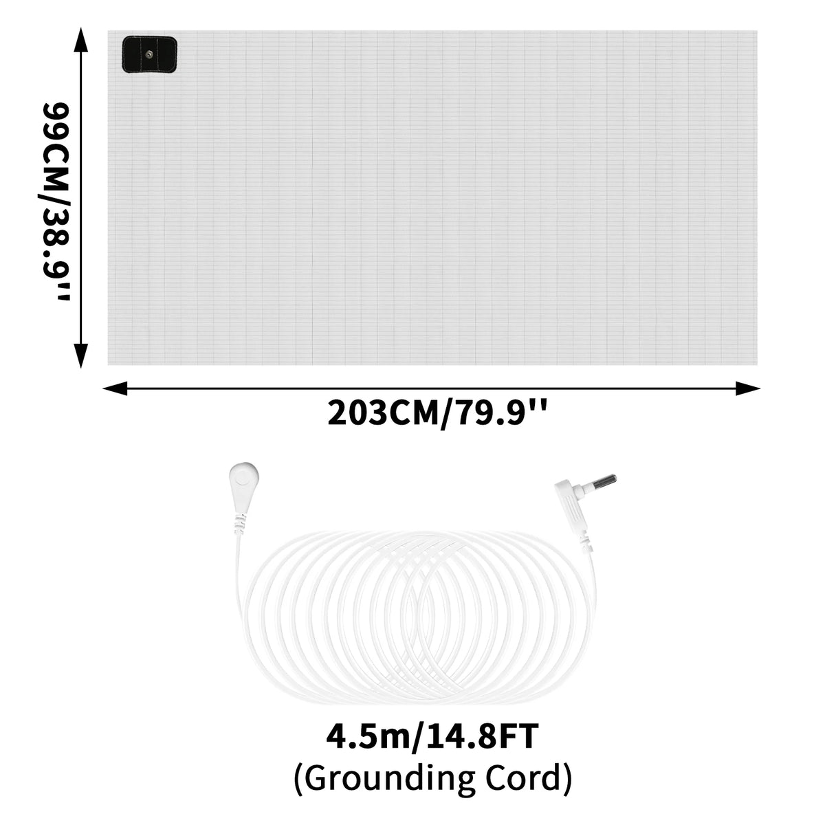 tapis sol antistatique conducteur adhésif câble prise moderne blanc grille taille