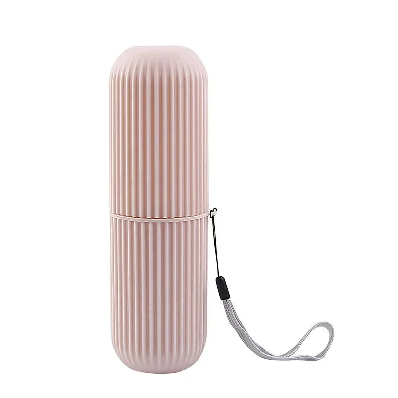 boîte dents voyage gris rose blanche verte rayées moderne respectueuse environnement