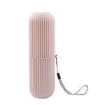 boîte dents voyage gris rose blanche verte rayées moderne respectueuse environnement
