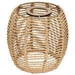 abat jour tressé vintage led naturel beige chambre opalescent artisanal suspension