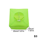 lanternes carrées papier plissé blanc orange vert rouge jaunes simples décoratives anneaux cordons métalliques