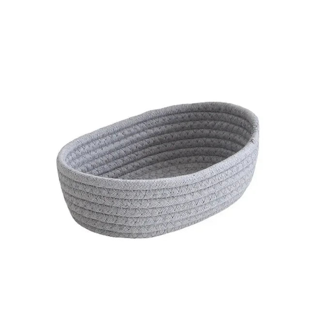 paniers rangement tressés rotin blanc gris boîtes stockage éco responsable utilisation multiple moderne rustique