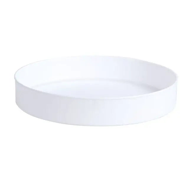 plateau rangement rotatif blanc moderne pratique bouteilles condiments cuisine salle bains rangement efficace durable