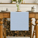 nappe table gingham bleu blanc rustique durable antipoil résistante facile entretien