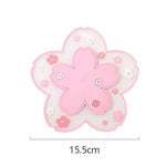 coasters polyester transparents fleurs roses blanches modernes antidérapants cuisine décoration