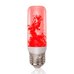ampoule led effet flamme blanc jaune rouge vert bleu culot e27 moderne décoration festive