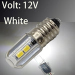 Ampoule LED E10 12V 6V 3V blanc blanc chaud transparent moderne 50000h