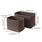 paniers rangement maille noir gris modernes réutilisables grande capacité rangement stockage diverse utilisation respectueux