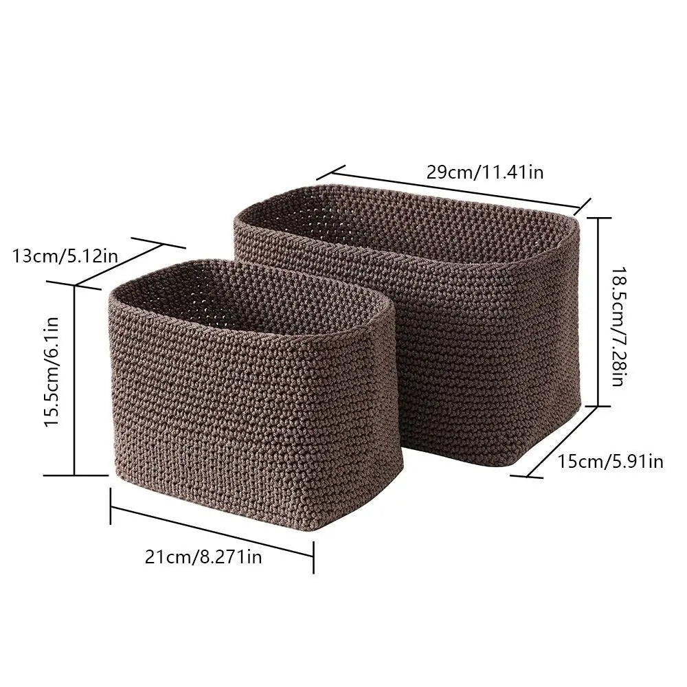 paniers rangement maille noir gris modernes réutilisables grande capacité rangement stockage diverse utilisation respectueux