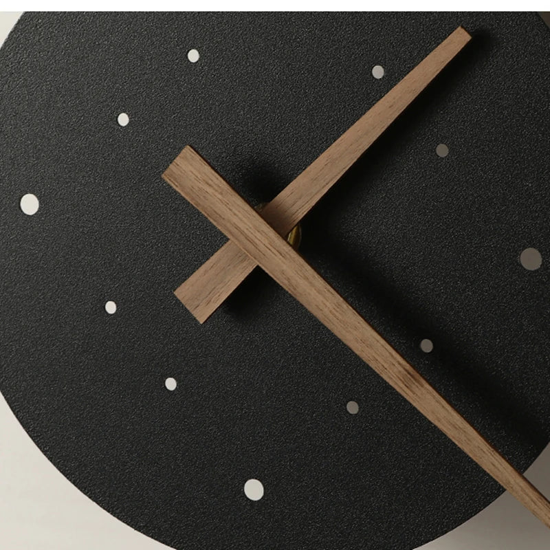 applique murale moderne horloge LED contemporain éclairage quotidien noir doré fixée mur