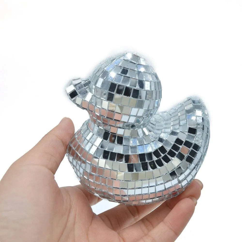 canard deco rose argent doré petits miroirs effet disco moderne table