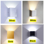 applique murale led moderne noir blanc argent or ip65 résistante 110v 240v