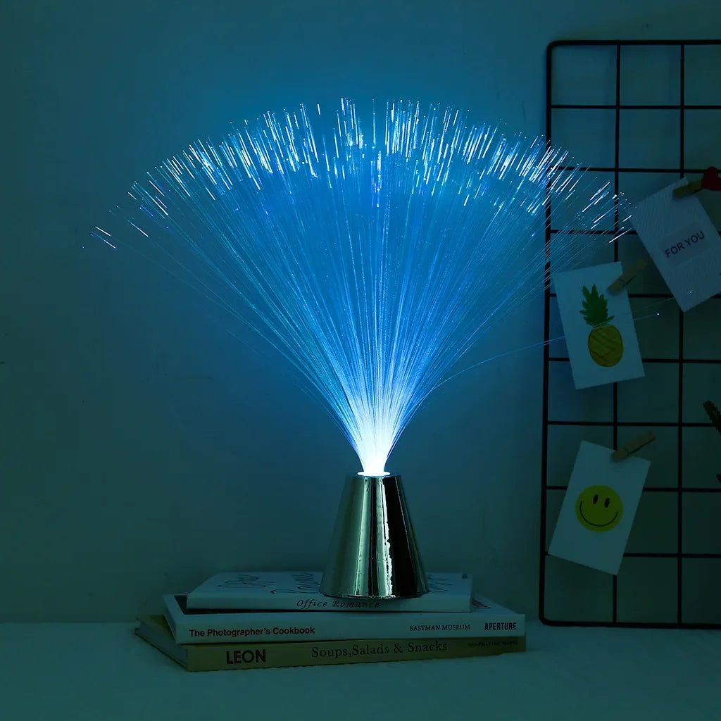 lampe fibres optiques multicolore moderne fêtes anniversaires noël baptêmes mariage