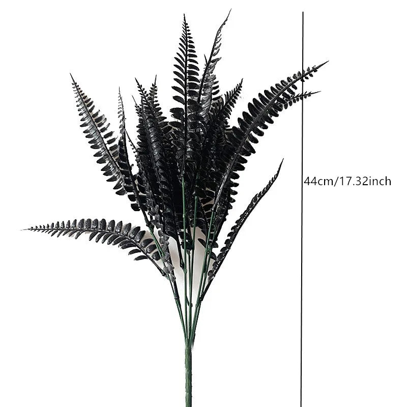 bouquet artificiel feuilles noires modernes décoration intérieure halloween minimalisteextérieurcoration événementiel