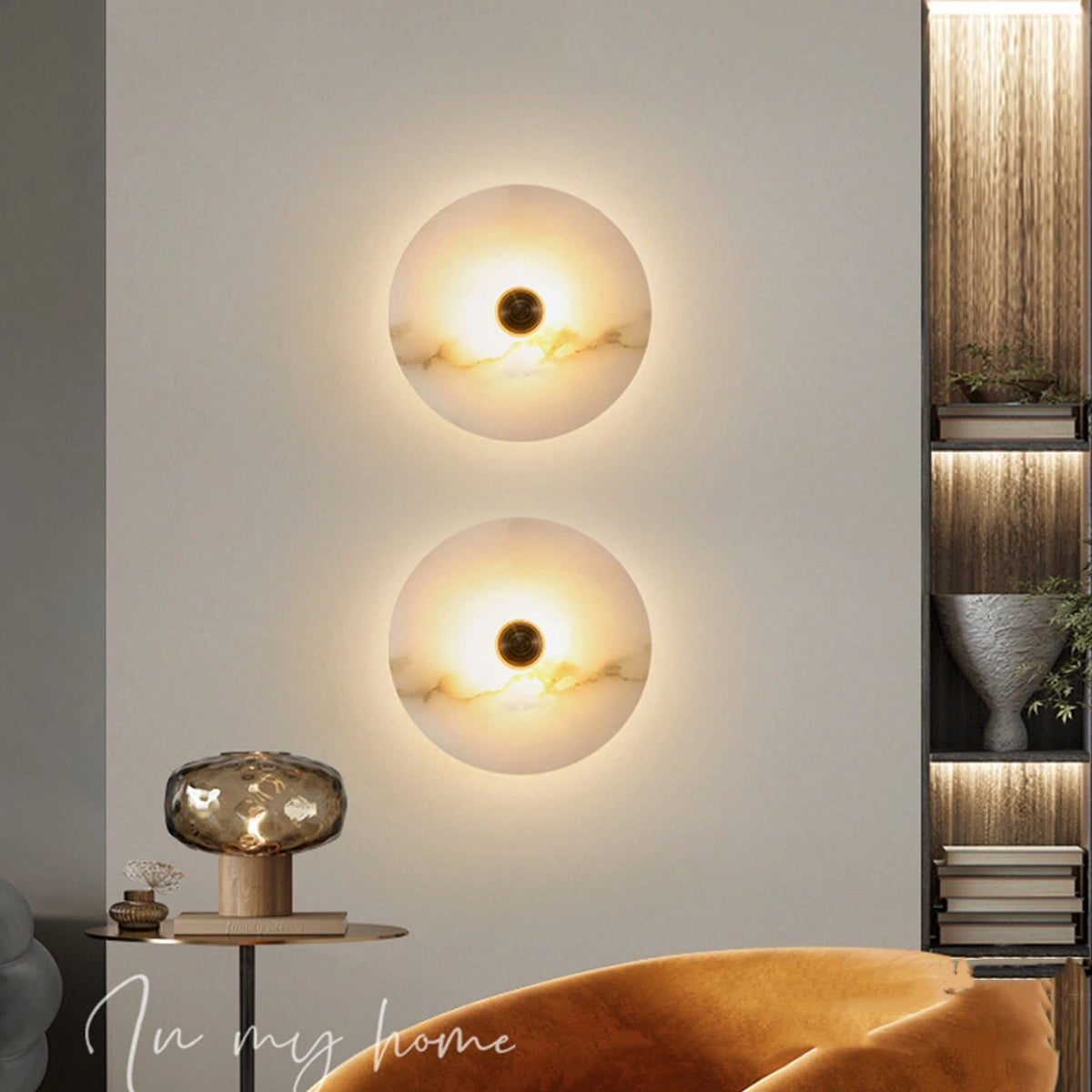 applique murale moderne marbre blanc doré éclairage led murale chambre salon entree