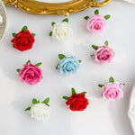 fleurs artificielles roses soie feuilles vertes décoration mariage fête intérieur