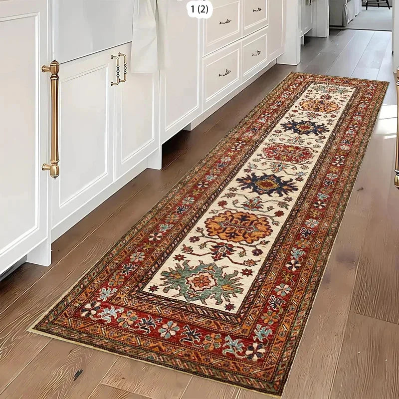 tapis géométrique polyester antidérapant beige rouge bleu vert marron noir ornement floral classiqueintérieurextérieur