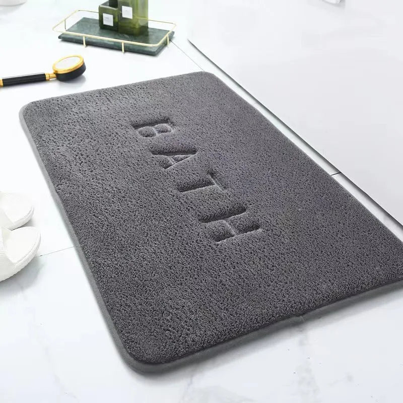 tapis bain gris moderne duvet antimorphe bath serviettes salon chambre