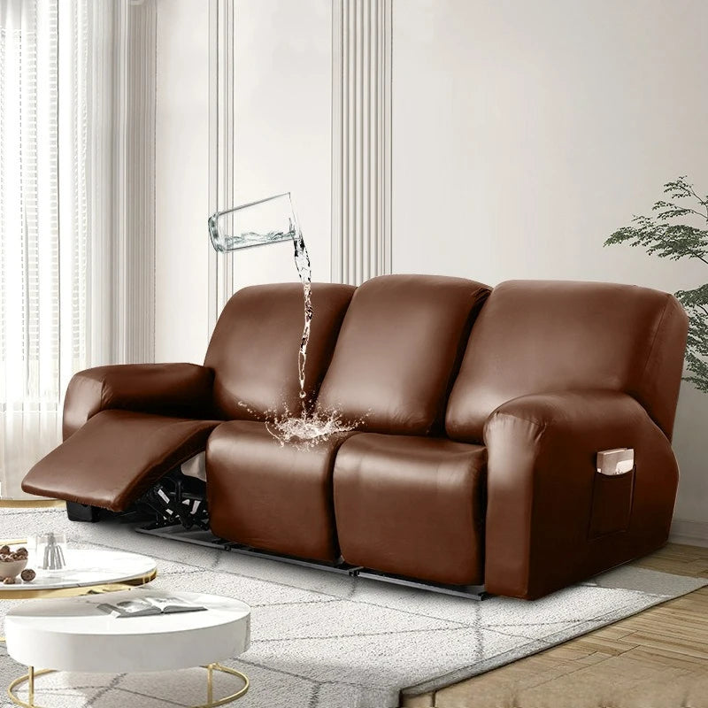 canapé relax housse simili cuir noir marron gris moderne lavable machine simple printemps été
