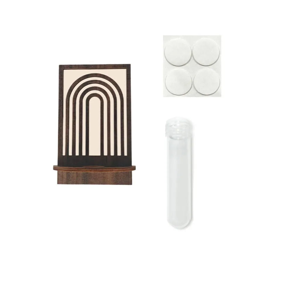 porte plantes moderne porte clés adhésifs hexagonnels motifs géométriques plantes artificielles marron foncé minimaliste