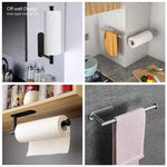 porte serviettes moderne adhésif noir argenté texture papier cuisine salle bain rouleau serviettes
