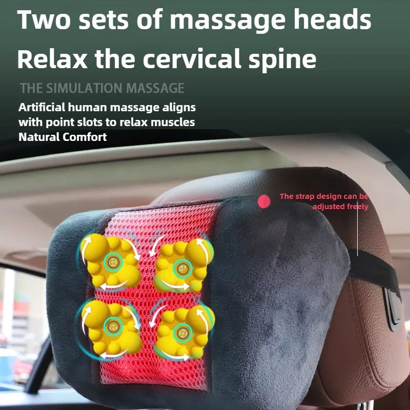 masseur portable confortable noir ajustable chauffe infrarouge cou épaules neuf modes massage trois vitesses