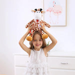 jouets peluche animaux tigre girafe lion dents brossage éducation cadeaux doux imitation dentistes