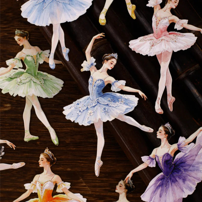 miniatures danseuses ballet tutus colorés coiffures élaborées clips scrapbooking diy