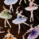 miniatures danseuses ballet tutus colorés coiffures élaborées clips scrapbooking diy