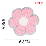 écussons décoratifs arc ciel coquillage fleurs texturés brillants adhésifs