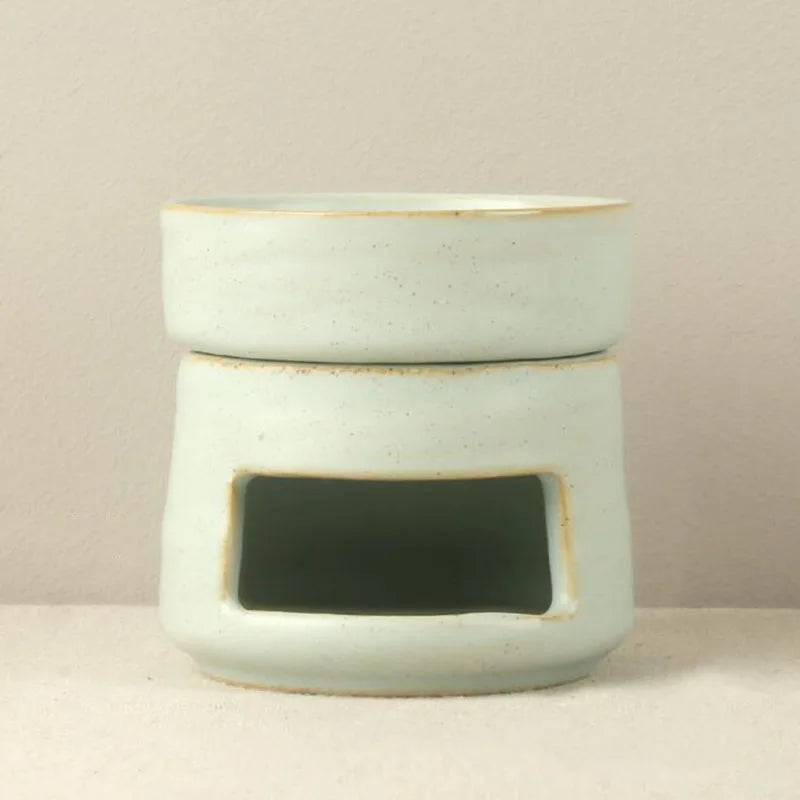 bougeoir céramique moderne orange rouge beige gris blanc noir apaisant salon décoration intérieure