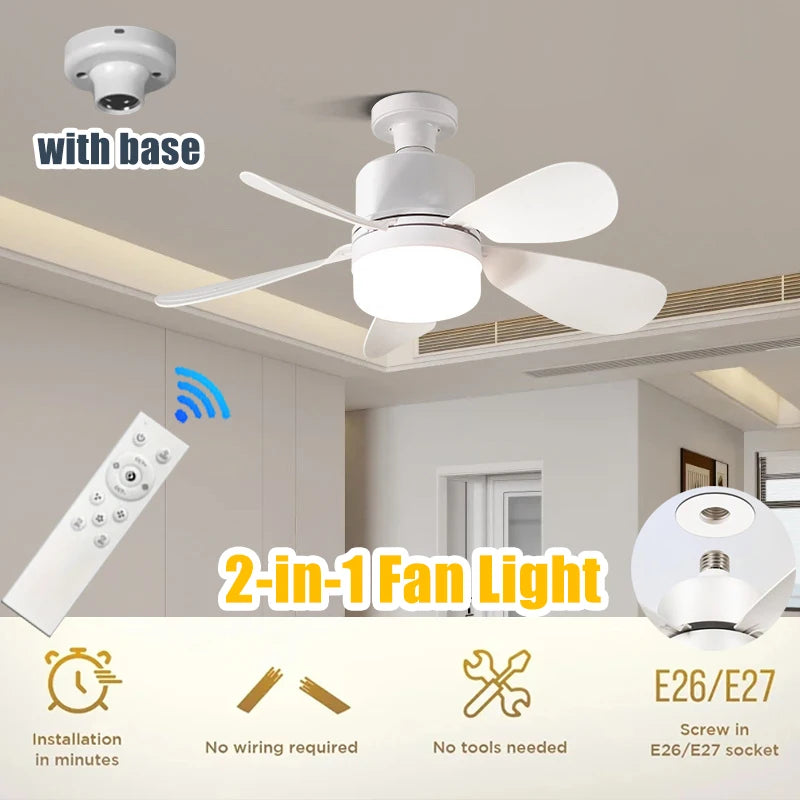 ventilateur lumière blanc moderne télécommande interrupteur bouton led e27 trois vitesses