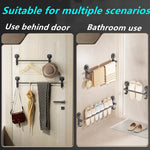 porte serviettes mural noir suction moderne salle bain hang towels adhésif