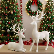 Sculpture de cerf de Noël élégante pour décoration intérieure et bureau - Idée cadeau unique