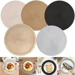placemats tissés moderne beige marron noir gris clair spirale respectueux environnement