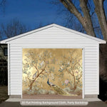 toile fond photo ornementale fleurs oiseaux classique polyester grande dimension événementiel