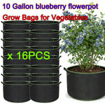 sacs culture légumes fibre végétale noir poignées portables 10 gallons 50 pièces