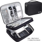 Sac bandoulière gris tissu uni pratique zipper bijoux accessoires chargeur câbles montres