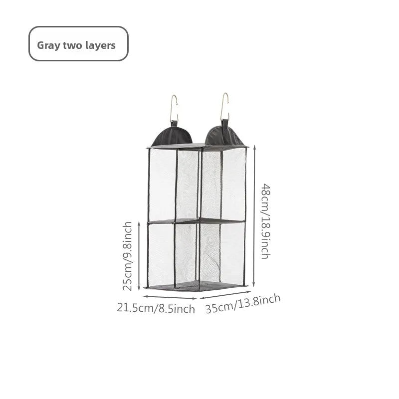 organisateur suspendu étagère armoire maille fine moderne réutilisable chambre beige clair opacité crochets multifonctionnel