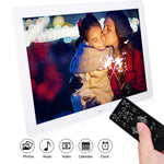 Cadre numérique multifonction 17 pouces résolution 1440 900 blanc moderne écran tactile télécommande