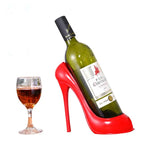 support bouteilles talons hauts or blanc rouge moderne adhésif vin verre