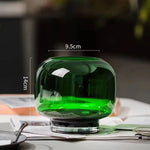 vase verre moderne transparent simple grande bouche table salon fleur hydroponie ornement double usage