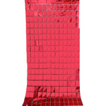 rideau décoratif moderne argent bleu or rose mosaïque carrés brillants opacité adhésif double face