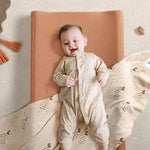 coussin changement bébé couverture tissu floral moderne doux rose beige