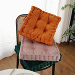 coussin carré velours doux antidérapant imperméable beige bleu vert orange modernes
