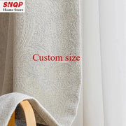 rideau crème motif floral texture épaisse semi transparent moderne élégant