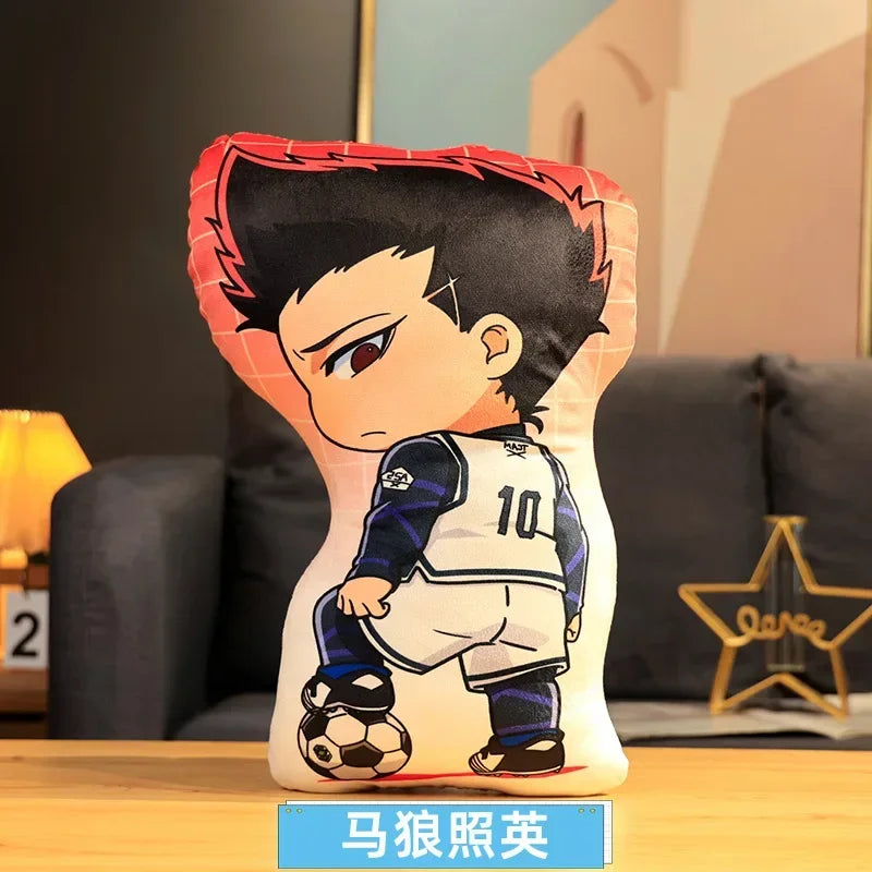 coussin anime personnages football ballons peluche lavable adulte oblong itoshi seishiro meguru