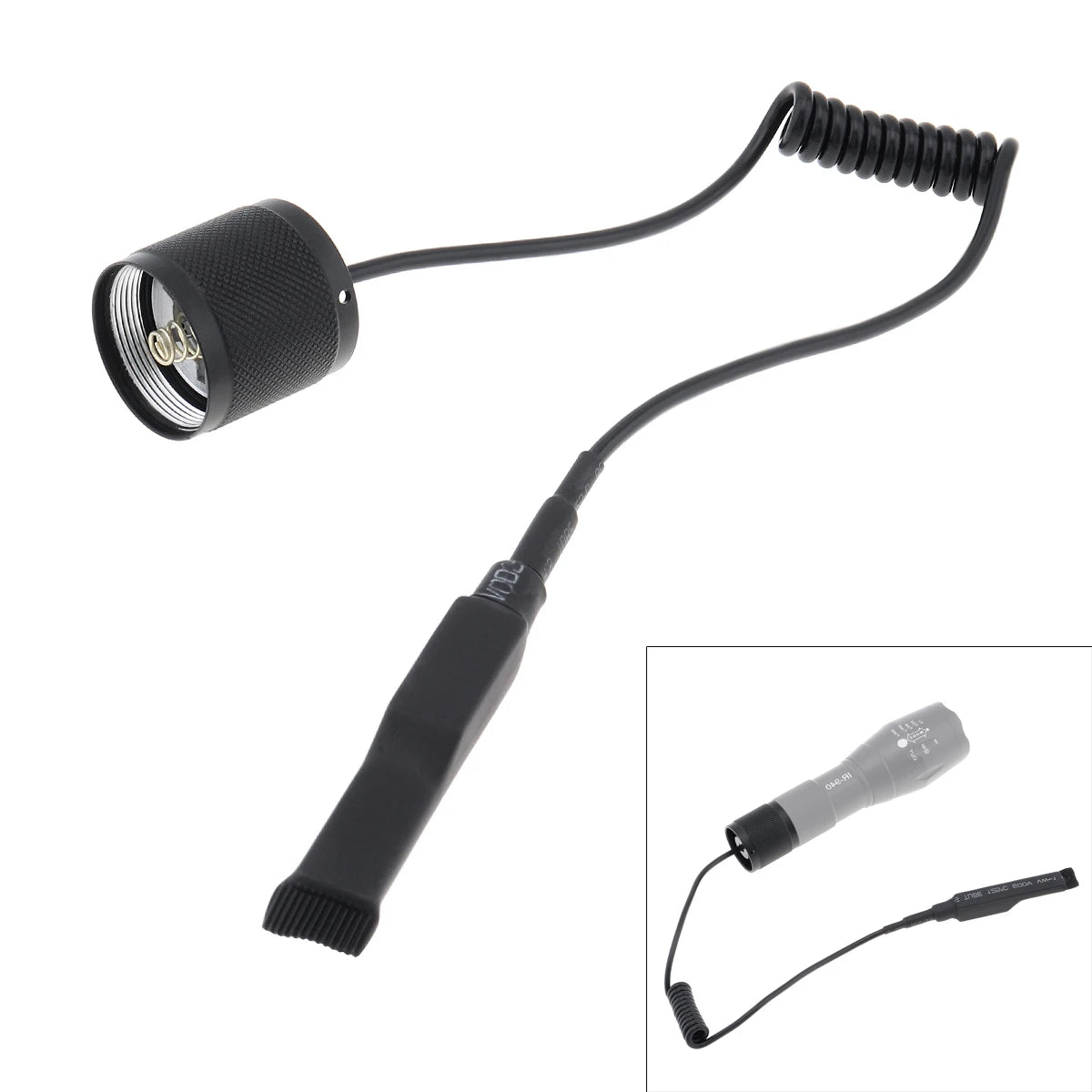 lampe torche noire led zoomable résistante 10w 1000 lumens texturée moderne 200 500mètres