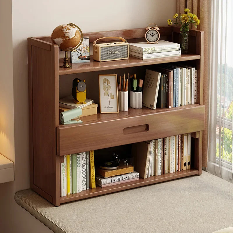 bibliothèque bois naturel meuble rangement étagère moderne étudiant chambre maison bois massif