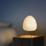 lampe table moderne papier rayures horizontales blanc ivorie interrupteur tactile 10w led chambre coucher